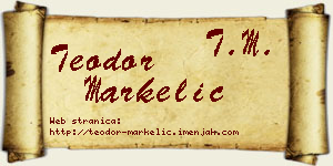 Teodor Markelić vizit kartica